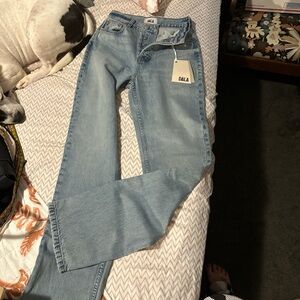 Women's Light Blue Straight-Leg Jeans